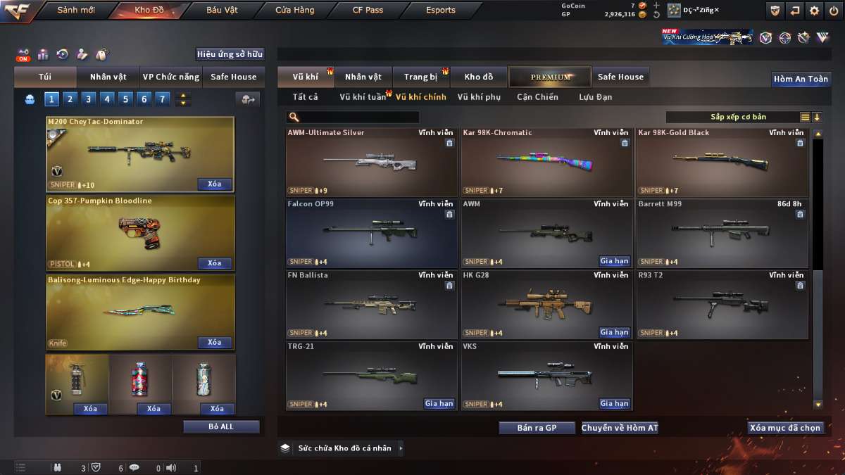 shop acc cf uy tin gia re